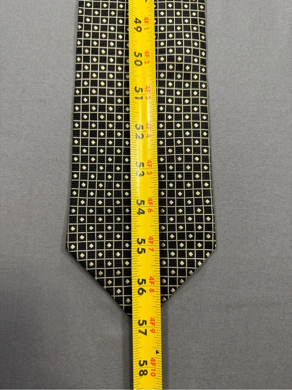 Giorgio Redaelli 100% Silk Black Geometric Tie